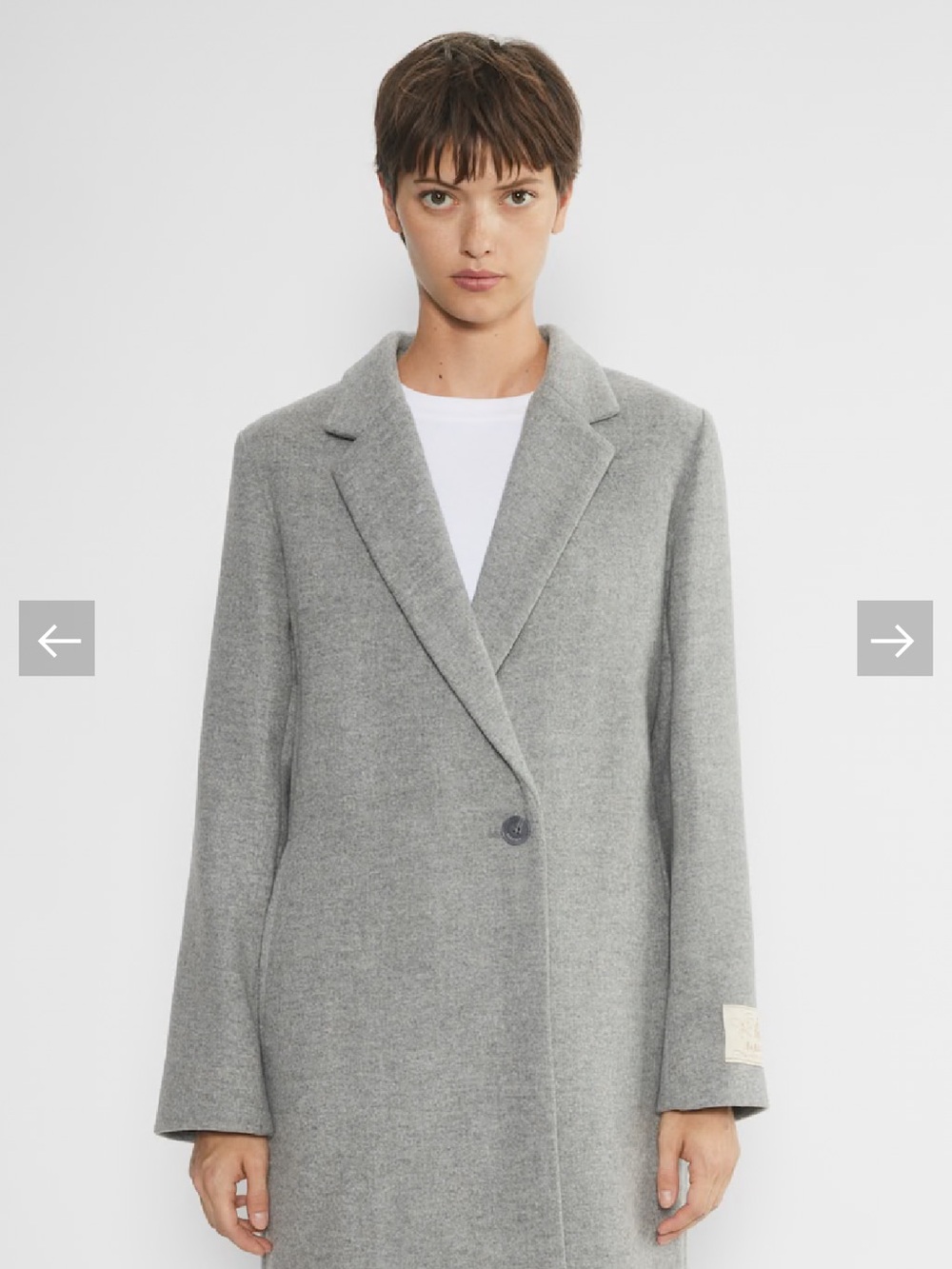 Aritzia Babaton The Stedman Coat Size S Virgin Wool in Light Heather Grey - Picture 2 of 10
